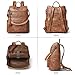 Shrrie 15,6 Zoll Laptop-Rucksack für Damen – Großer Reiserucksack aus Leder, wasserabweisend, für Freizeit, Uni, Arbeit, Handgepäck-Zweifarbiges Braun