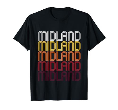 Midland, MI | Vintage Style Michigan T-shirt