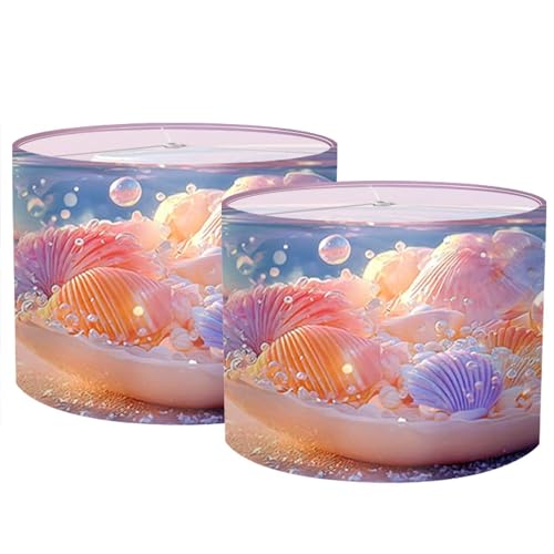 Image of Nuxovilar Lamp Shades Set of 2, 13 inch Top x 13 inch Bottom x 10 inch High (Spider)
