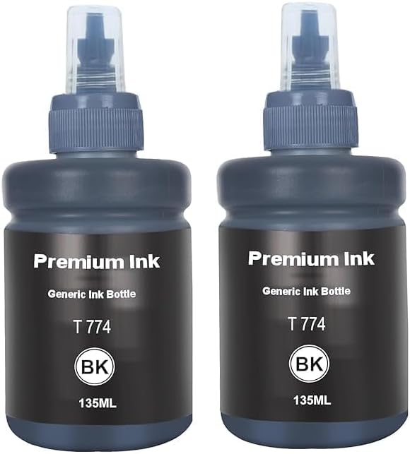 - Compatible Refill Ink for Ink Tank Printers | Black, Ink Bottles | High Page Yield | 4 Bottle Combo (Black-2)