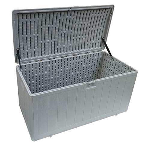 Plastic Development Group 73 Gallon Weather-Resistant Resin Outdoor Storage Deck Box with Slide and Snap Assembly, Driftwood - Thumbnail 5