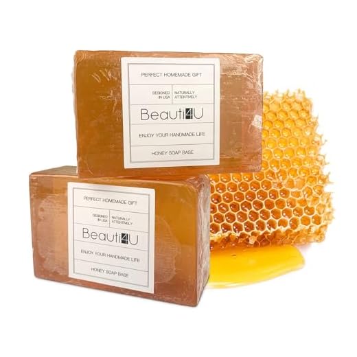 BEAUTI4U Base de sabão de mel de 900 g - Suprimentos para fabricação de sabão com fabricação de sabão - Base de sabão derretido e despeje - Suprimentos para fabricação de sabão - Base de sabão orgânico para fabricação de sabão