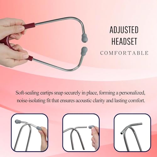 Image of Stethoscope Replacement Tube Burgundy Tubing fits for Littmann III