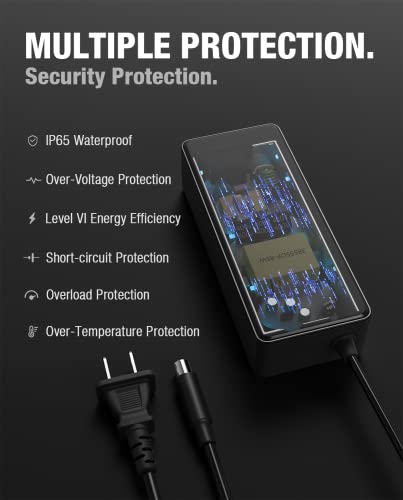 Ul Listed 42V/36V 2A (Max 2.5A) Power Charger Adapter Compatible With Ninebot By Segway Max G30Lp F40 F30 F20 D18W D28U Es1L Es2 Es4 E22 E25 E45 For 36V Lithium Battery Power Supply #TOP2