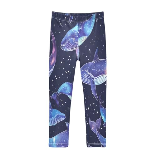 Bolaz Toddler Girls Leggings Printed Yoga Pants Leggings Ethereal Whales Space for Kids