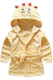✔ Albornoz de franela súper acogedora con su tacto suave, color brillante, material agradable a la piel para usar en la túnica de los niños para garantizar la comodidad y la capacidad de respiración; y el lindo unicornio con capucha traerá mucha felicidad a sus hijos.