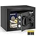 Bonsaii Safe with Electronic Keypad, Steel Security Lock Box with Key, 0.23 Cubic Feet, 9.06