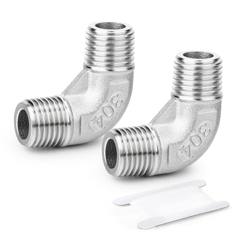 Codo de acero de 90 grados rosca macho NPT 1/4 para aire y combustible 2