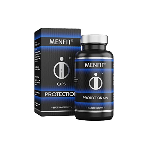 MENFIT® Protection - Per l'uomo attento alla salute | con curcuma, semi d'uva, zenzero, ginseng, fico d'india, tulsi, melograno e molto altro | 60 capsule | Fatto in Germania