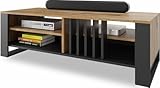 Photo Gallery meble pitus rtviii - mobile tv basso per soggiorno, tv fino a 65 pollici, tavolo tv moderno, struttura stabile, larghezza 145 cm, colore nero-marrone Photo Gallery meble pitus rtviii - mobile tv basso per soggiorno, tv fino a 65 pollici, tavolo tv moderno, struttura stabile, larghezza 145 cm, colore nero-marrone