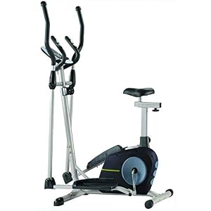 SH-CHEN Cross Trainer Elliptical Machine Fitness Workout Cardio Training Machine Control Elliptical Trainer with LCD Monitor Magnetic Cardio Workout 105x61x158cm Bicycle Trainer Fitness
