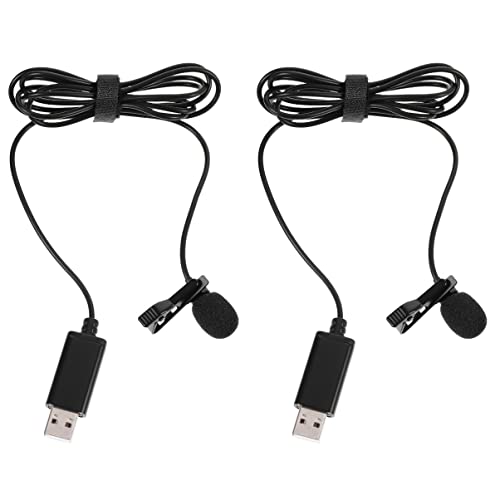 SOLUSTRE 2 Peças Microfone Usb Microfone De Entrevista Microfone De Lapela Usar Um Microfone Colar M
