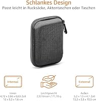 Samsung Portable SSD T7, 4 TB, USB 3.2 Gen.2, Externe SSD Festplatte, Grau, MU-PC4T0T/WW + Amazon Basics Festplattentasche, schwarz – Ansicht 4