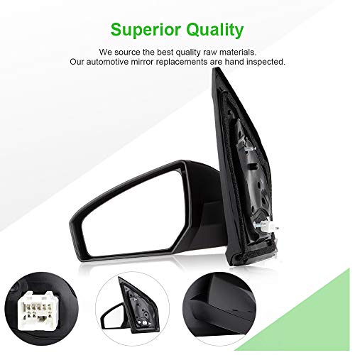 Scitoo Side View Mirror Driver Side Mirror Compatible With 2007-2012 For Nissan Sentra Non-Folding Non-Heated Left Side Mirror Replace Mirror Parts Exterior Mirror Black Ni1320167 #TOP1