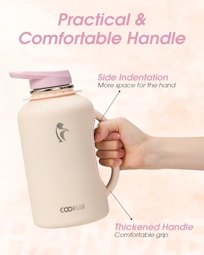 Image of Coolflask 64 oz Water Jug with Handle, Half Gallon Insulated Water Bottle