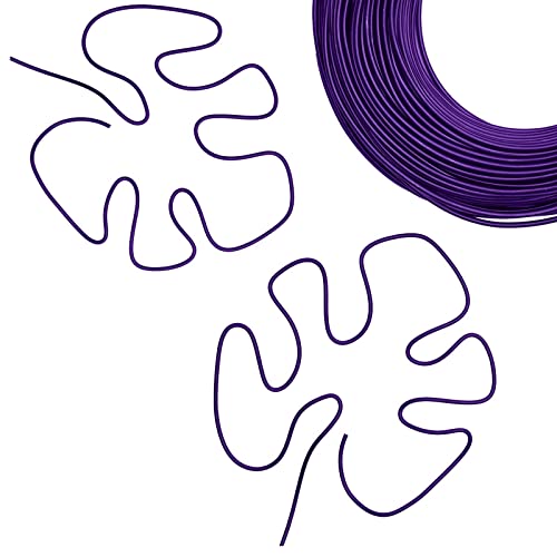 Alambre de aluminio para manualidades Vaessen Creative, hilo metálico flexible morado de 2,5 mm 5