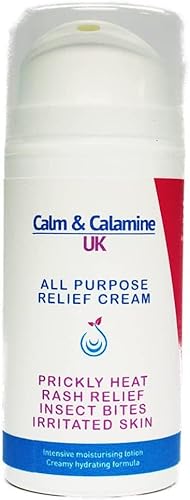 Calm and Calamine UK | All-Purpose Relief Cream | Calamine Cream for Itchy Skin, Irritated Skin Relief, Prickly Heat and Rashes (100ml)