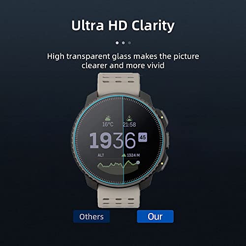 Lamshaw Bravo XL Smartwatch Screen Protector, [3 Pack] 9H Tempered Glass Screen Protector Film Compatible for ALPHAGEAR Bravo XL 1.69" Smartwatch (3 Pack) by Lamshaw - Used condition - Image 2
