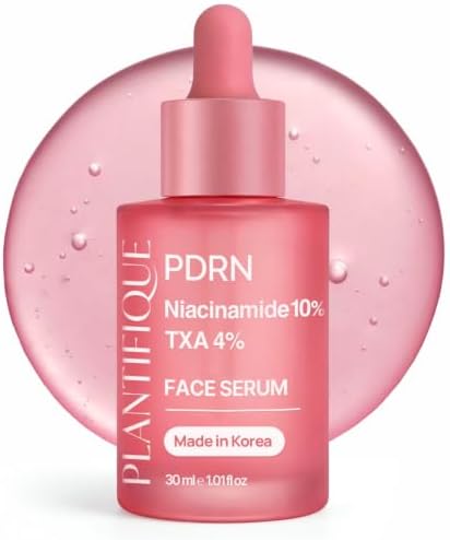 PLANTIFIQUE Sérum Facial de Niacinamida 10% – Sérum Iluminador Coreano para Manchas Oscuras, Hiperpigmentación y Tono de Piel Uniforme – Tratamiento de Descoloración, 30 ml