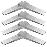 8PCS Metal Wedge Shims Triangle Flange Wedge Steel Wedges for Welding Silver Metal Flange Wedge Pipe Fitting Welding Tool 4 x 0.8 x 0.5 inch Steel Wedge Set