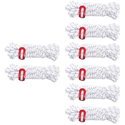 Toyvian 4sets Outdoor Tent Rope Guy Lines Camping Tarp Shelter Wind Rope 2pcs*4