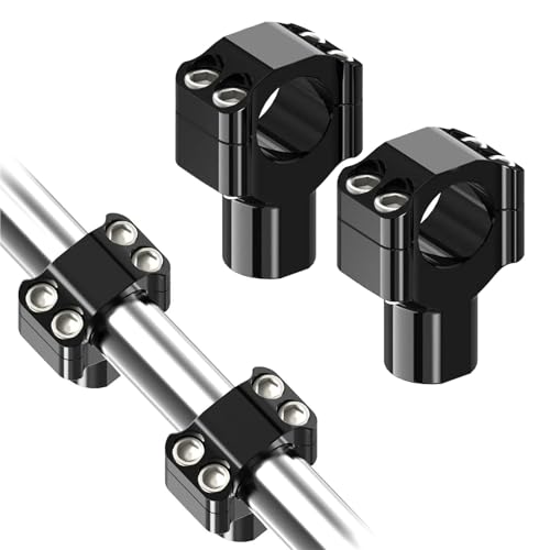 Colliers de serrage guidon 1,25 noir Harley en alu usiné de haute finition