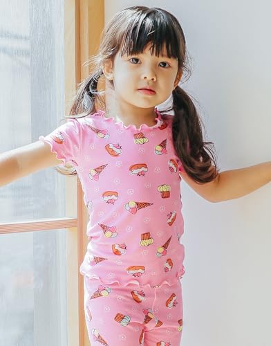 Vaenait Toddler Girls Boys Kids Girls Boys Animal Flower Patern Sleepwear Pajamas Summer Viscose Pjs3