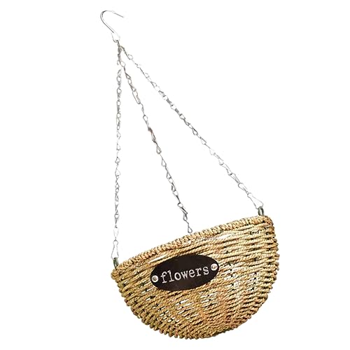 BESPORTBLE Hanging Basket for Flower Large Indoor Plant Pot Rustic Wall Hanging Woven Basket