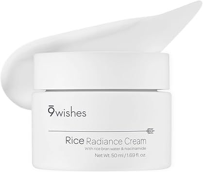 9wishes, 72% RICE Radiance Cream -50ml - Advanced Hydrating and Whitening Face Moisturiser, Premium Korean Skincare