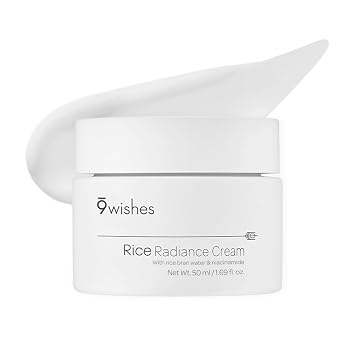 9 wishes 72% RICE Radiance Cream -50ml - Advanced Hydrating Face Moisturiser, Premium Korean Skincare