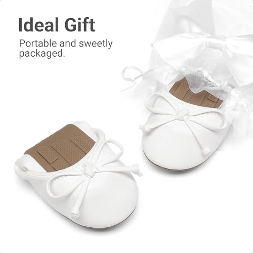 DREAM PAIRS Girls Ballet Flats Mary Jane Shoes,White,2 Little Kid by DREAM PAIRS - Used condition - Image 6