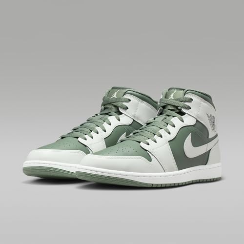 Image of Air Jordan 1 Mid Men's Shoes (Summit White /Vintage Lichen)
