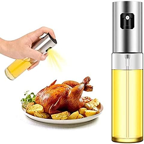 Oil Sprayer for Cooking, 100ml Oil Spray Versatile Glass, Oil Dispenser for Air Fryer, Vinegar, Vegetable Oil, Olive oil, Soy sauce Dispenser