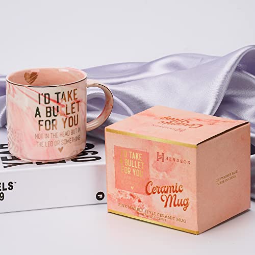 Best-Friend-Birthday-Gifts-for-Women-Funny-Friendship-Christmas-Gift-for-Bestfriend-Besties-BFF-Sister-Boss-Woman-Big-Sis-Sorority-Id-Take-a-Bullet-For-You-Pink-Mug-115oz-Coffee-Cup