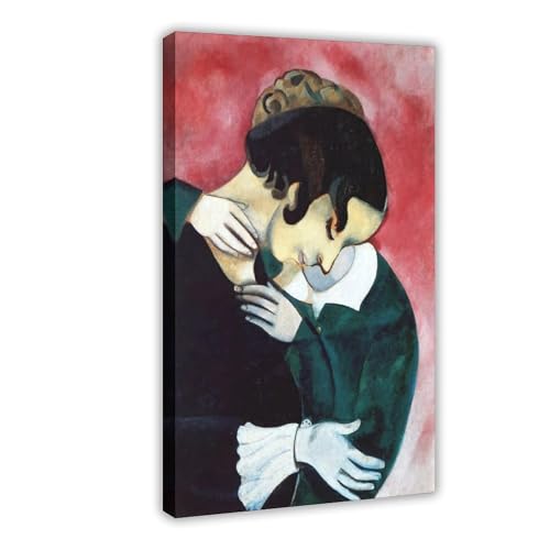 Toile Lovers in Pink de Marc Chagall pour créer une ambiance romantique au salon