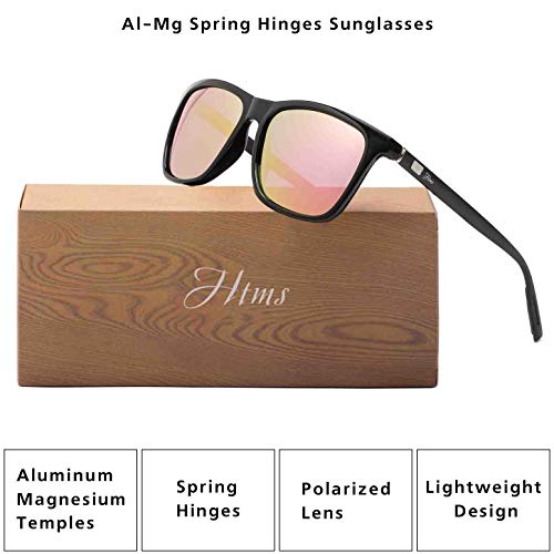 Image of Square Aluminum Magnesium Frame Polarized Sunglasses Spring Temple Sun Glasses