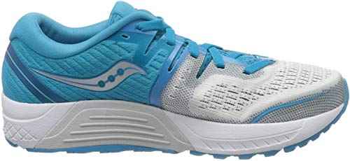 Saucony Women's Guide ISO 2 Running Shoe, Blue/White, 6 M US