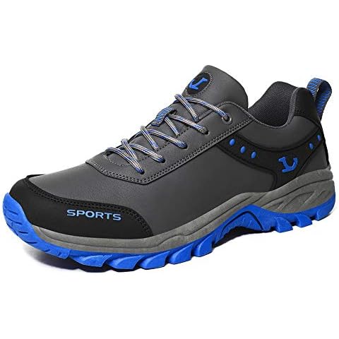 ZXWFOBEY Men Walking Shoes Outdoor Hiking Boots Breathable Waterproof Mountain Trekking Shoes Cover