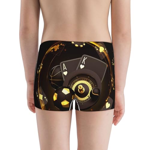 Boys' Cotton Boxer Brief Soft Underwear-Casino Card Soccer3