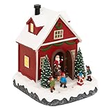 Village lumineux maison Père Noël et enfants 16 LED
