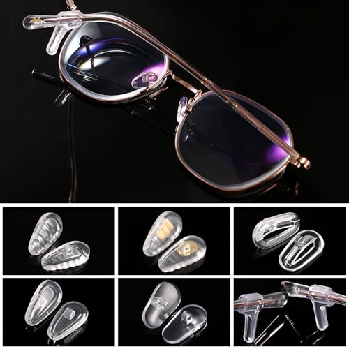 YIXISI 30 works Glasses Nose Pads Kit, Eyeglass Nose Pads, Silicone Screw-in Nose Pads Glasses Repair Kit - Image 3
