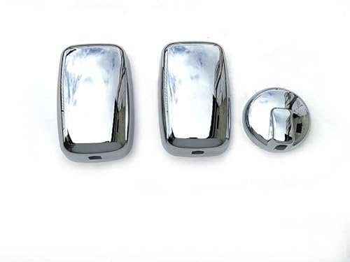HANAFUSA いすゞ用 NEWエルフ マツダ用 タイタン メッキ ミラーカバー 3点セット カスタム車不可 2t 標準車用 JP-ZJW-DCJ904+JP-ZJW-DCJ-A