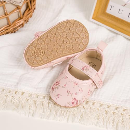 Image of Meckior Infant Baby Girl Sandals Soft Non-Slip Rubber Sole Handmade Princess Wedding Dress Shoes Toddler First Walkers