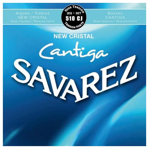 Savarez Cuerdas para Guitarra Clásica New Cristal Cantiga juego 510CJ Tensión alta, azul