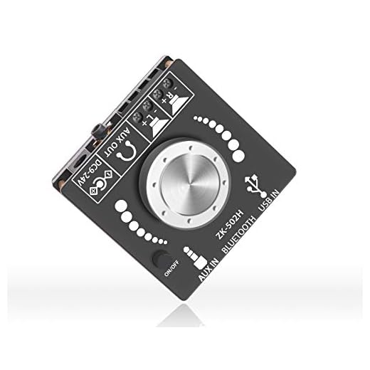 OWAYKEY Mini Bluetooth-förstärkare 50 W + 50 W dubbel kanals utgång, Bluetooth + AUX+ USB-ingång
