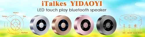 Yidaoyi Led Touch Play Bluetooth Speaker Portable Wireless Speakers With Hd Sound / 12-Hour Playtime/Bluetooth 5.0 / Micro Sd Support, For Iphone/Ipad/Samsung/Tablet/Laptop/Notebook (Gold) #TOP6