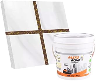 FASTO BOND Resin Epoxy Grout - 1 Kg-3 Kg & 5 Kg - Goldan_ Glitter-Sparkle Colors Tile Grout_Fastobond | 3 Components Only | Premixed Glitter For Uniform Finish (3 Kg, Bay Brown Golden), 1 Bucket