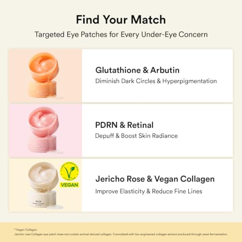 Abib Vegan Collagen Eye Patches for Wrinkles & Fine Line with Jericho Rose Jelly & Peptides, 60 Count, Korean Skin Care - Image 5