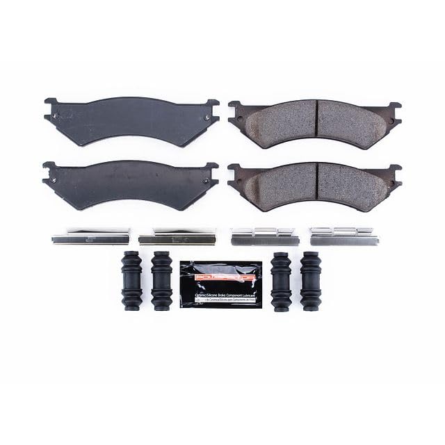 Image of PowerStop Rear Brake Pads for Ford E-250 2003-07 |E-250 Econoline 2001-02 |E-350 Club Wagon 2003-05 - Z23 Carbon-Fiber Ceramic Brake Pads with Installation Hardware, Z23-802