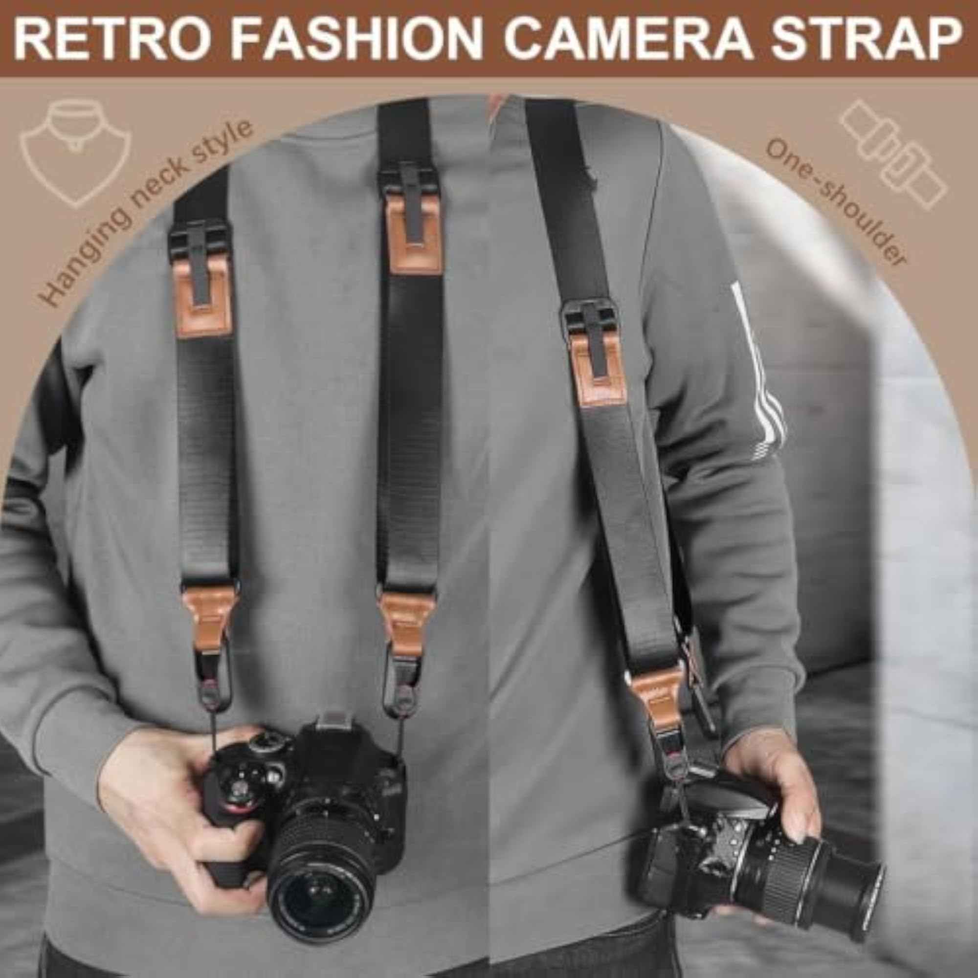 Comfortable Adjustable Camera Strap for DSLR & Mirrorless